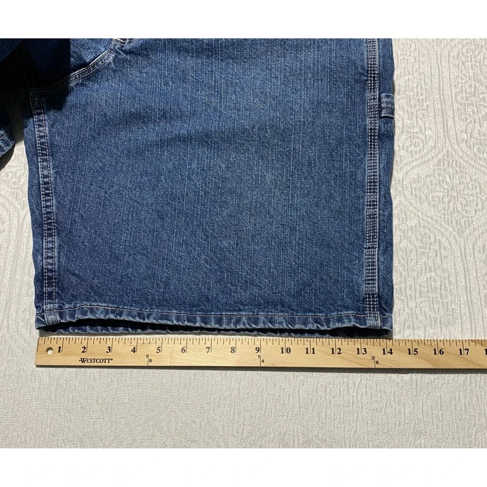Lee Mens Blue Denim Carpenter Shorts Size 44 Relaxed Fit Utility Workwear Cotton